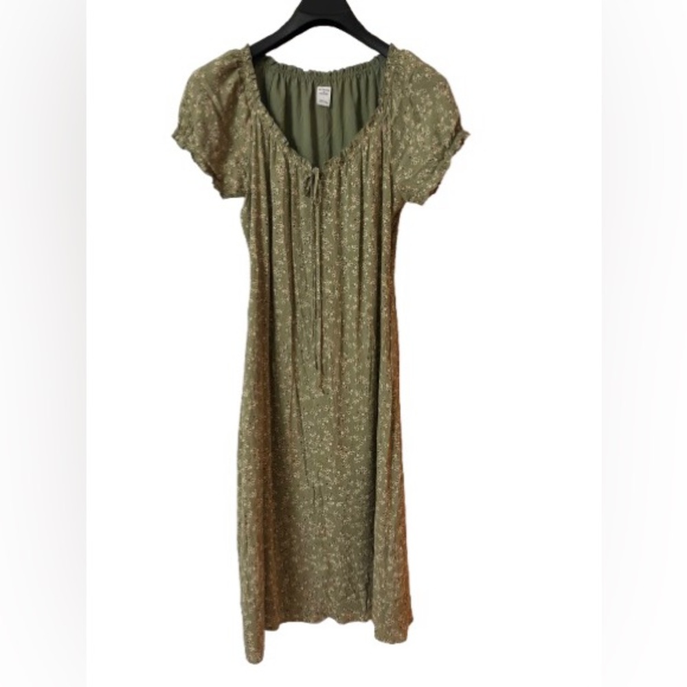 Melrose and Market Olive Floral Dress